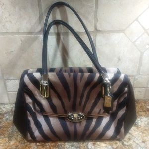 Coach Madison Phoebe Zebra Shoulder Bag